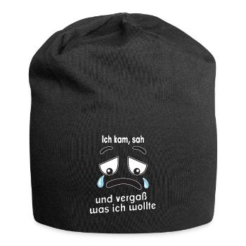 Ich kam, sah und vergaß was ich wollte. - Jersey-Beanie - Schwarz - Vorne