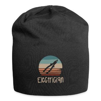 Retro Vintage Classic Electrician Electrical - Jersey-Beanie - Schwarz - Vorne