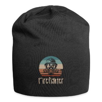 Rétro Vintage Classic Firefighter Firefighting - Bonnet en jersey - noir - Devant