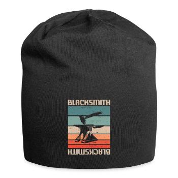 Retro Vintage Classic Blacksmith Blacksmithing - Jersey-Beanie - Schwarz - Vorne