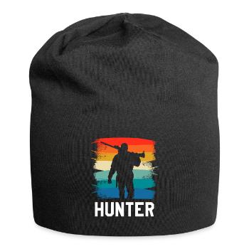 Retro Vintage Classic Hunter Hunting - Jersey Beanie - black - Front