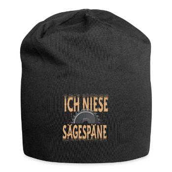 Tischler Zimmermann Lustiges Ich Niese Sägespäne - Jersey-Beanie - Schwarz - Vorne