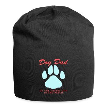 Hunde Dad Herrchen Hundebesitzer Geschenk - Jersey-Beanie - Schwarz - Vorne