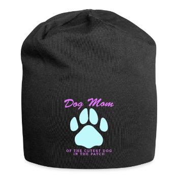 Dogs Mom Mistress Dog Owner Gift - Jersey Beanie - black - Front