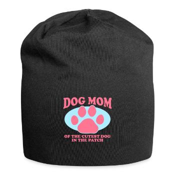 Hunde Mom Frauchen Hundebesitzerin Geschenk - Jersey-Beanie - Schwarz - Vorne