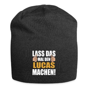 Let Lucas do that - Jersey Beanie - charcoal grey - Front