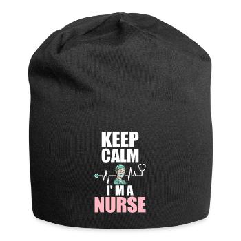 Keep Calm I' M A Nurse Heartbeat Doctor Health - Jersey-Beanie - Schwarz - Vorne