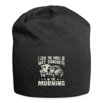 Wet Concrete In The Morning Funny Concrete Builders - Jersey Beanie - black - Front