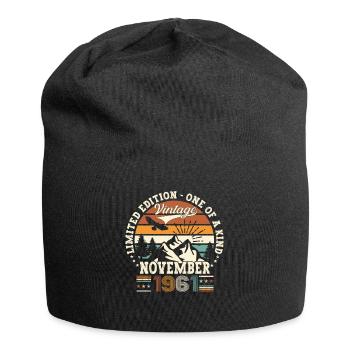Original November 1961 61st birthday gift - Jersey Beanie - black - Front