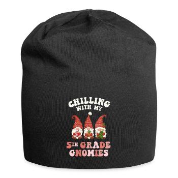 5. Klasse Lehrer Weihnachten chillen mit meinem - Jersey-Beanie - Schwarz - Vorne
