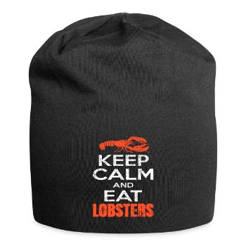 Restez calme et mangez des homards - Bonnet en jersey - noir - Devant