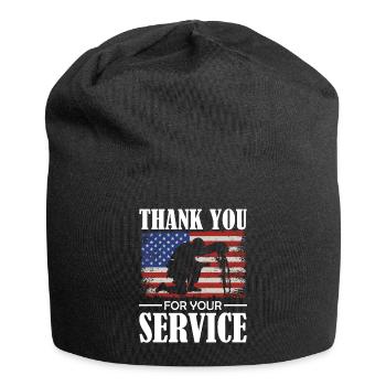 Veterans Day - Thank You For Your Service - Patrio - Jersey Beanie - black - Front