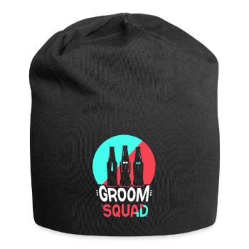 L’équipe du marié dit Mariage de fête de mariage - Bonnet en jersey - noir - Devant