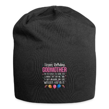 Marraine Tante Marraine Baptême Nièce Neveu Cadeau - Bonnet en jersey - noir - Devant