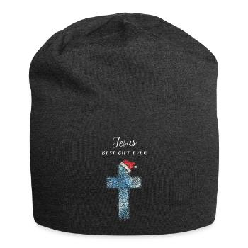 Jesus Nikolausmütze Weihnachtsmotiv Heiligabend - Jersey-Beanie - Anthrazit - Vorne