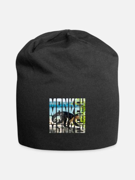 Affe - Jersey-Beanie - Schwarz