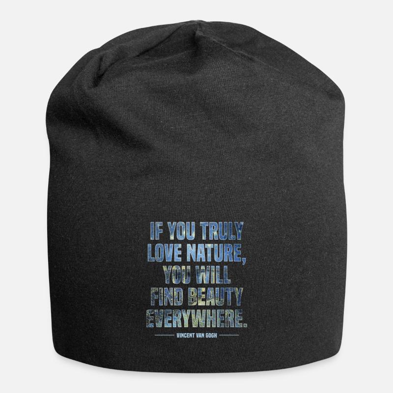 Citation d’art positif par Van Gogh Design - Bonnet en jersey - noir