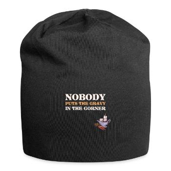 Gravy In The Corner Thanksgiving Gift - Jersey Beanie - black - Front