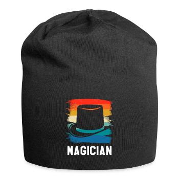 Retro Vintage Classic Magician Magic Trick - Jersey Beanie - black - Front