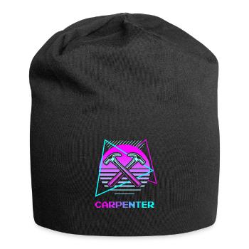 Retro Vintage Classic Carpenter Carpentry - Jersey-Beanie - Schwarz - Vorne