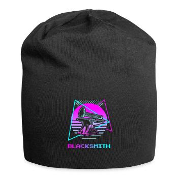 Retro Vintage Classic Blacksmith Blacksmithing - Jersey-Beanie - Schwarz - Vorne