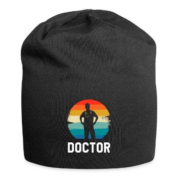 Retro Vintage Classic Doctor Medical - Jersey Beanie - black - Front