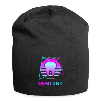 Retro Vintage Classic Dentist Dentistry - Jersey Beanie - black - Front
