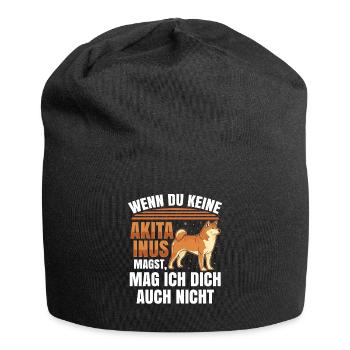 Akita Inu nicht mögen Japan Hund Shiba Inu - Jersey-Beanie - Schwarz - Vorne