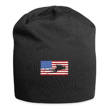 Tauchen Us-flagge - Jersey-Beanie - Schwarz - Vorne