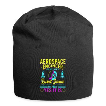 Luft- Und Raumfahrtingenieur Es Ist Wie - Jersey-Beanie - Schwarz - Vorne