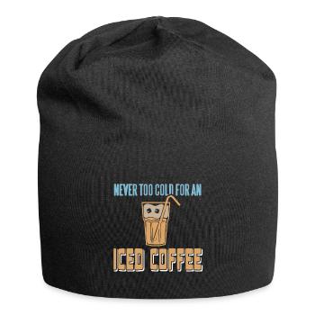 Jamais trop froid pour un café glacé - Bonnet en jersey - noir - Devant
