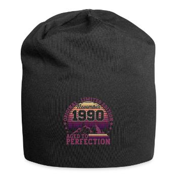 Born 1990 Birthday Gift November - Jersey Beanie - black - Front