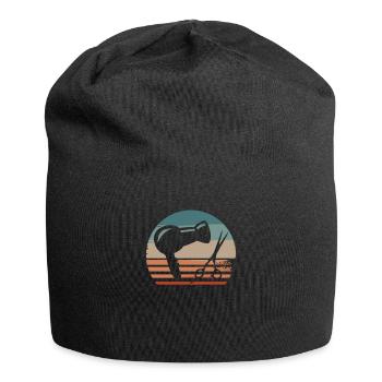 Rétro Vintage Classic Esthéticienne Cosmétologue - Bonnet en jersey - noir - Devant