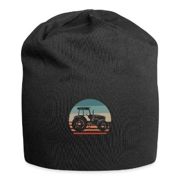 Retro Vintage Classic Farmer Farming - Jersey-Beanie - Schwarz - Vorne