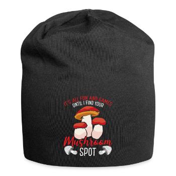 Champignon Collecte de champignons Spot Humour Champis - Bonnet en jersey - noir - Devant