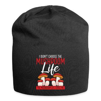 Shroom Mushroom Life chose me Mushroom Collecting - Jersey-Beanie - Schwarz - Vorne