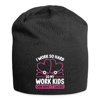Nurse Work Mom Cardiac Emergency Room Nurse - Jersey Beanie - black - Front