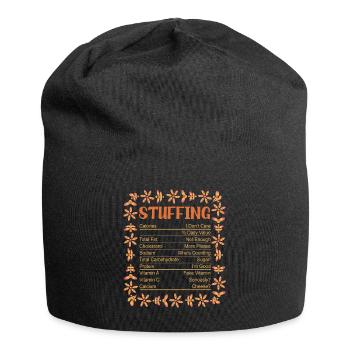 Nutrient Content Floral Stuffing Thanksgiving - Jersey-Beanie - Schwarz - Vorne