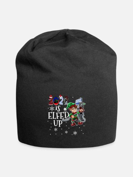 Lustige Elfen-Zapfsäule - Lustige lustige Weihnachten - Jersey-Beanie - Schwarz