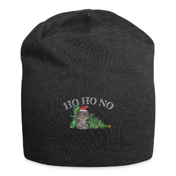 Weihnachtsmuffel Anti Weihnachten Katze Christbaum - Jersey-Beanie - Anthrazit - Vorne