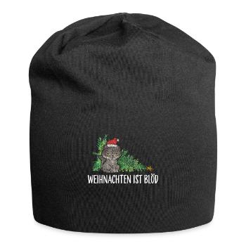 Weihnachtsmuffel Anti Weihnachten Kein Bock - Jersey-Beanie - Schwarz - Vorne