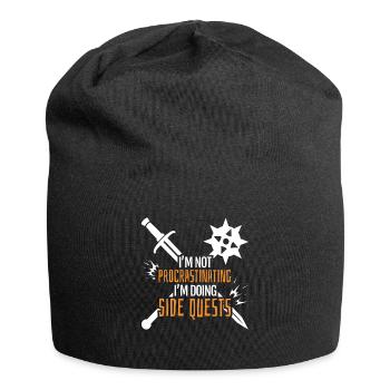 Not Procrastinatig IM Doing Side Quests - Jersey Beanie - black - Front