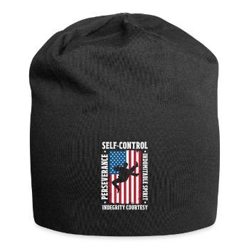 Taekwondo Tae Kwon Do Kampfsport Geschenk - Jersey-Beanie - Schwarz - Vorne