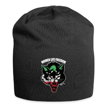 Women life Freedom Wolf Women's Rights Freedom - Jersey Beanie - black - Front