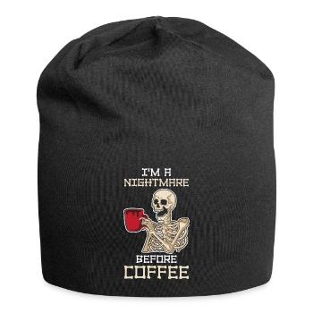At A Nightmare Before Coffee Coffee Gift - Jersey Beanie - black - Front