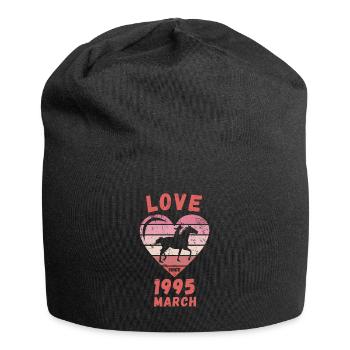 Love Horse Riding Birthday Mars 1995 - Bonnet en jersey - noir - Devant