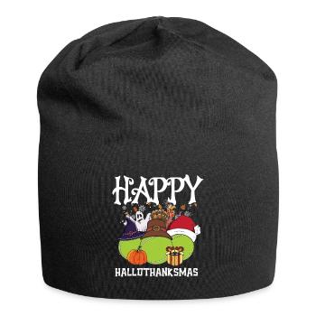 Hallothanksmas Tennis Halloween Noël - Bonnet en jersey - noir - Devant