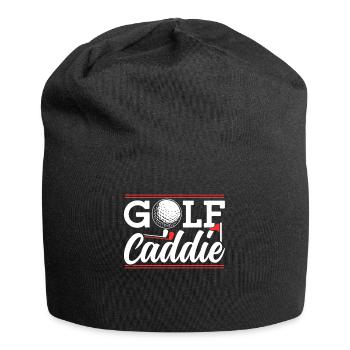 Golf Caddie Golfer Golfing profession - Jersey Beanie - black - Front