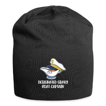 Gravy Boat Captain Thanksgiving Gift - Jersey Beanie - black - Front