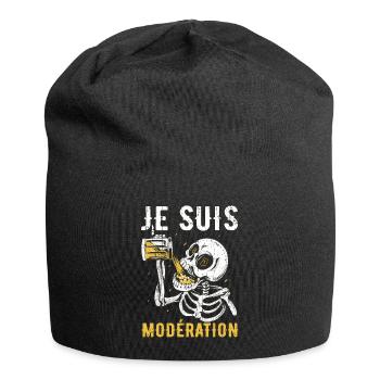 I Am Moderation Drink In Moderation Beer Skeleton - Jersey-Beanie - Schwarz - Vorne